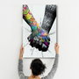Wallity OGLS-8079 Pintura Decorativa de Vidrio Templado Multicolor 46 x 72 cm